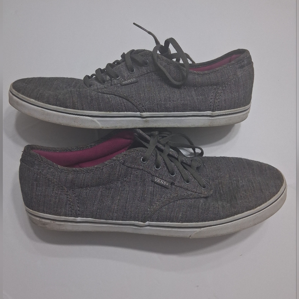 Vans Women's Gray Casual Sneakers Size 10 Pre-owned
